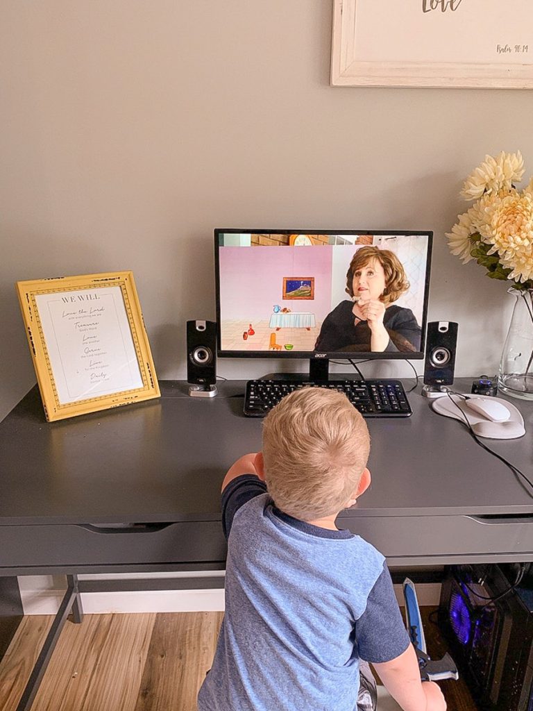 Video chats are a great way to connect with grandchildren who live far away.